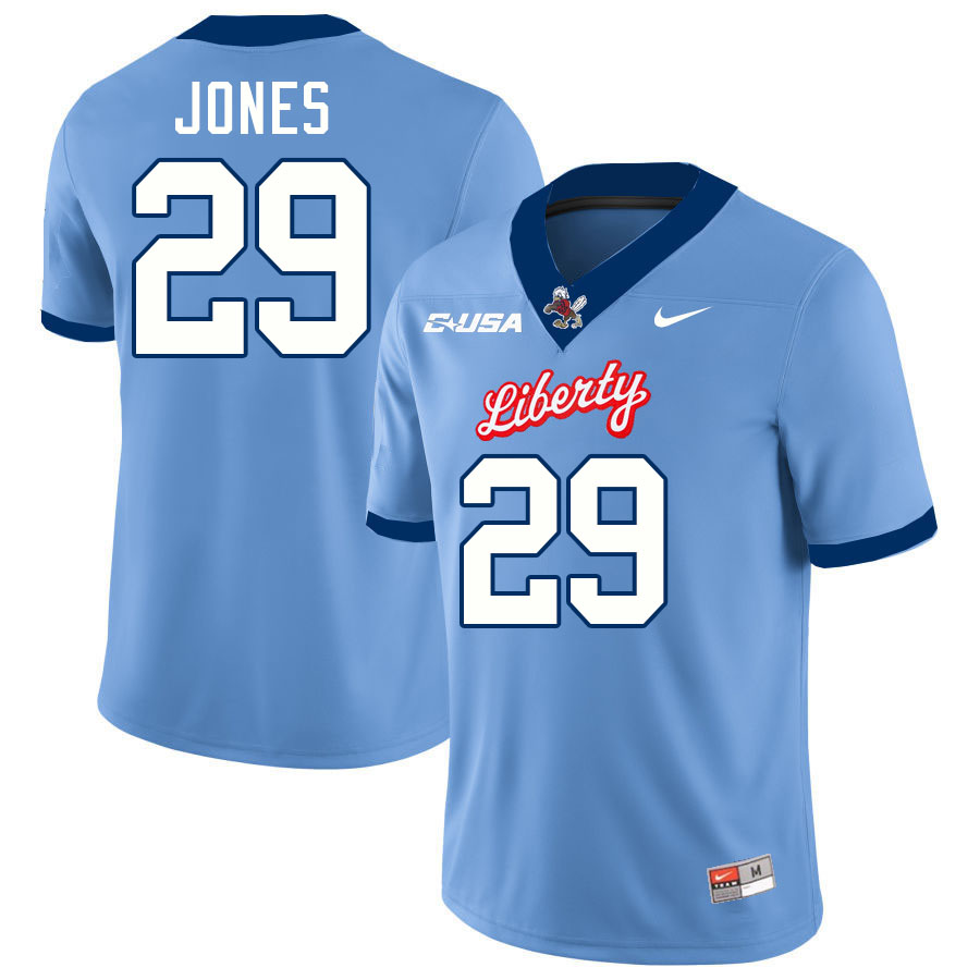 Liberty Flames #29 A'Khori Jones College Football Jerseys Stitched-Light Blue